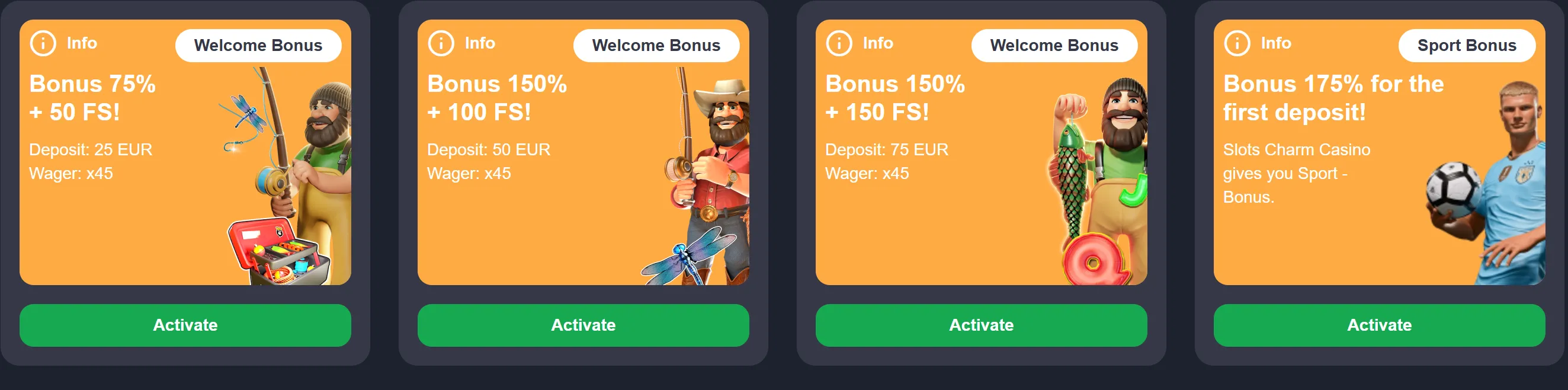 winzoria casino best bonuses
